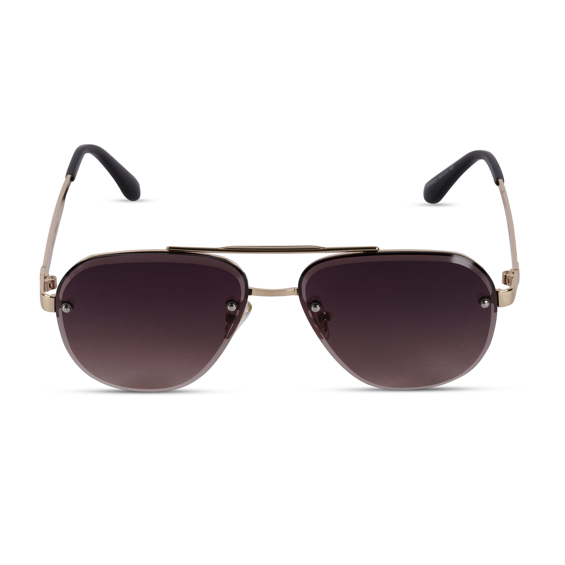 Erminio Palamino "Elite Designer Aviator Sunglasses for Women, Gold Metal Frame, Gradient Lens, Decorative Temple Arms