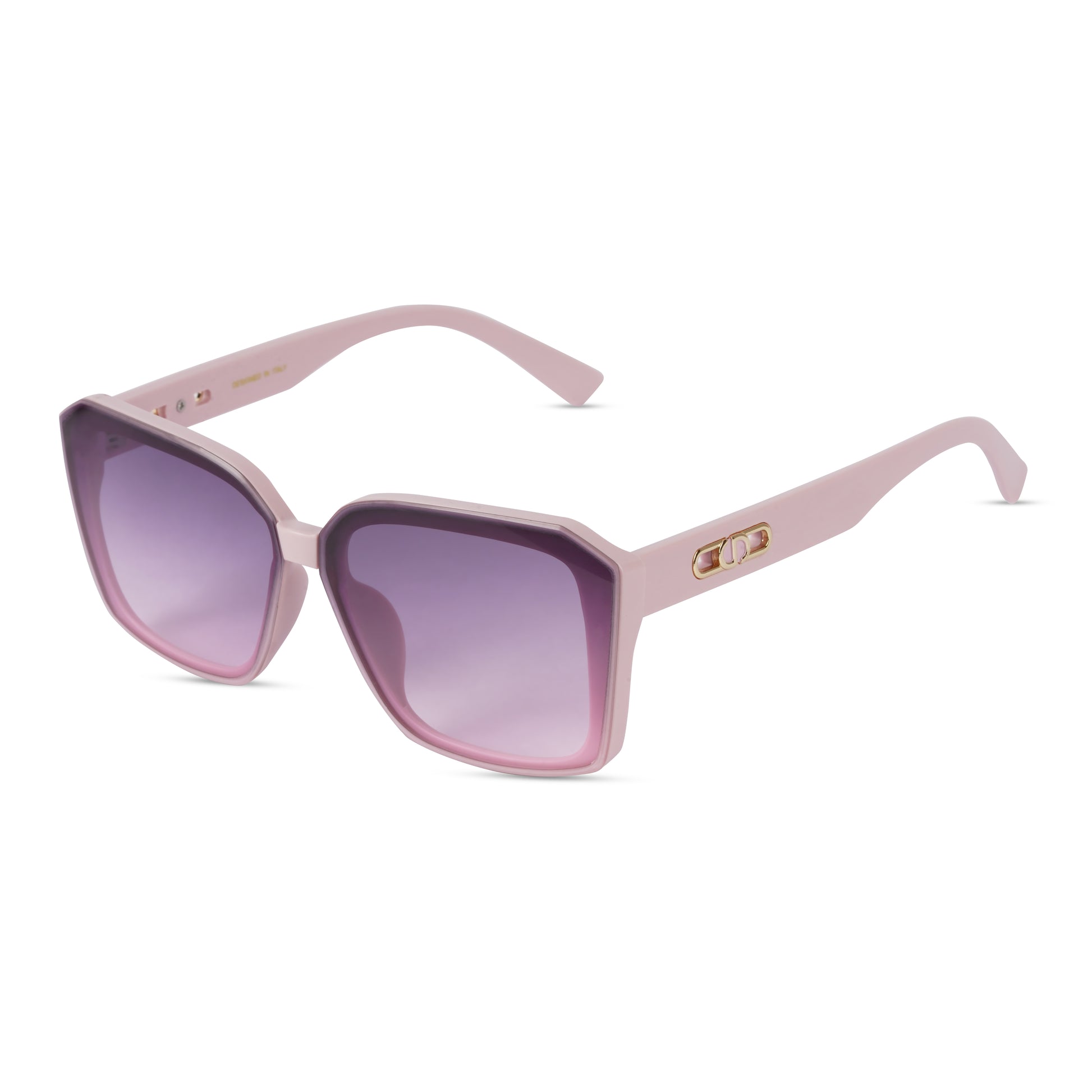 Erminio Palamino "Elite - Designer Oversized Square Sunglasses, Frame with Gradient Lenses, Includes Case and Cleaning Cloth