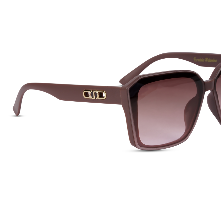 Erminio Palamino "Elite - Designer Oversized Square Sunglasses, Frame with Gradient Lenses, Includes Case and Cleaning Cloth