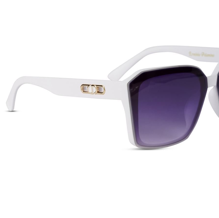 Erminio Palamino "Elite - Designer Oversized Square Sunglasses, Frame with Gradient Lenses, Includes Case and Cleaning Cloth