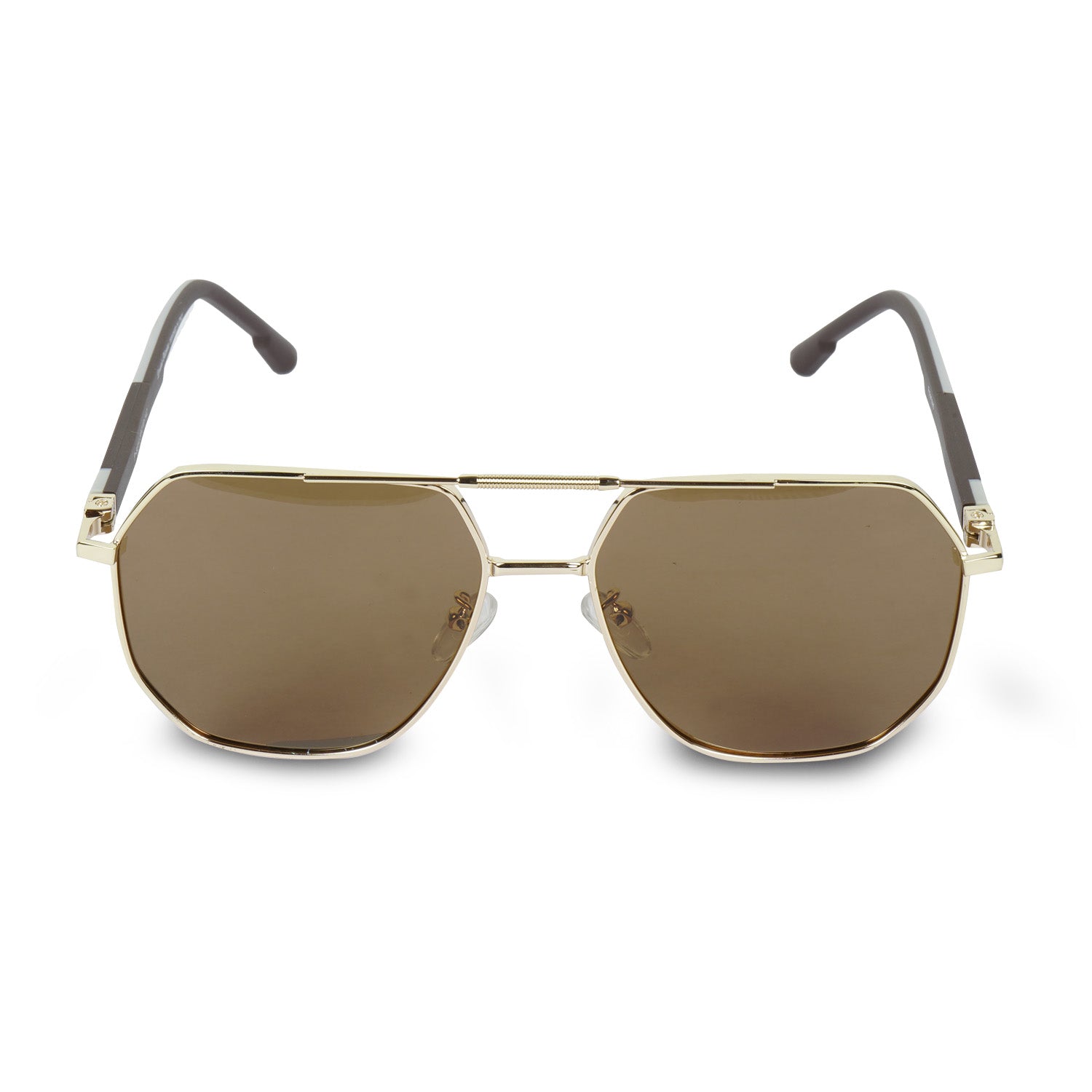 Erminio Palamino Unisex Double Bridge Aviator Sunglasses | Metal Frame | UV400 Protection | Tinted Lens | Lightweight Premium Designer Shades for Men & Women | Stylish Driving Sunglasses