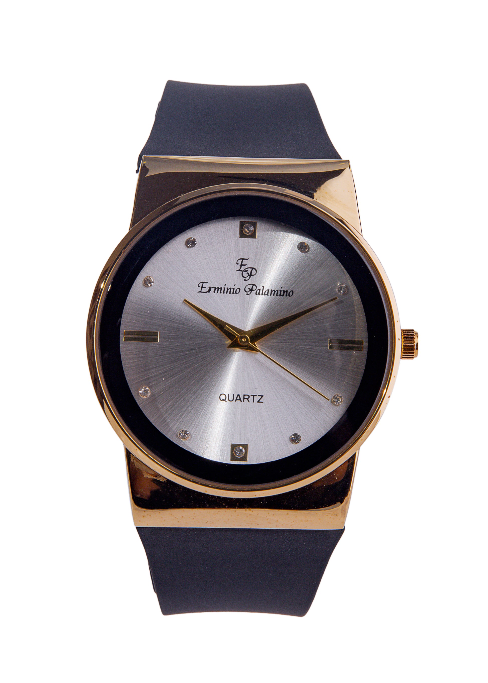 Erminio Palamino Royale Analog Watch for Women Luxury Quartz Watch with Gold Accents, Silicone Strap, Water Resistant