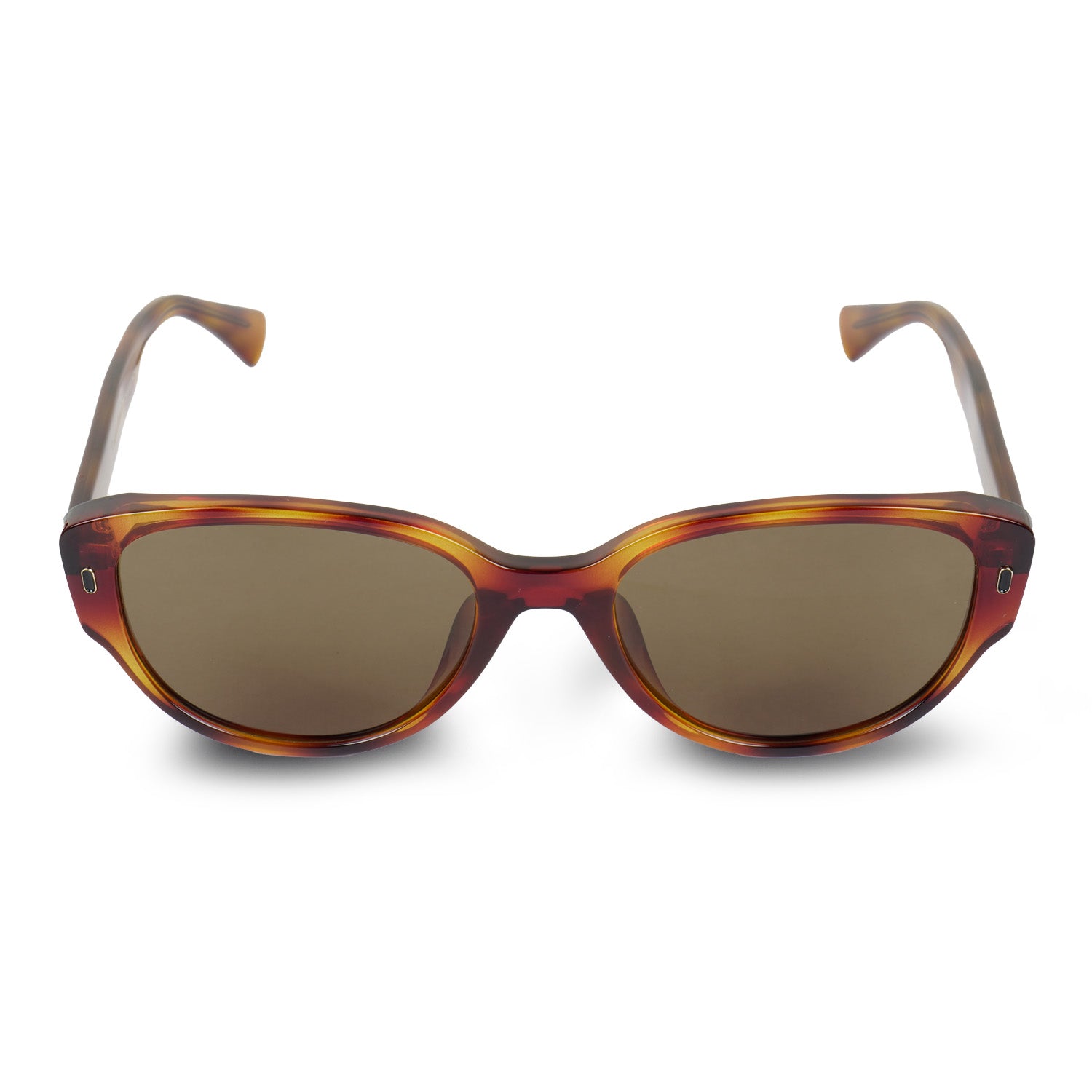 Erminio Palamino Unisex Sunglasses, Tortoise Brown, Cat-Eye Style, Acetate Frame, Brown Lenses, Made in Italy
