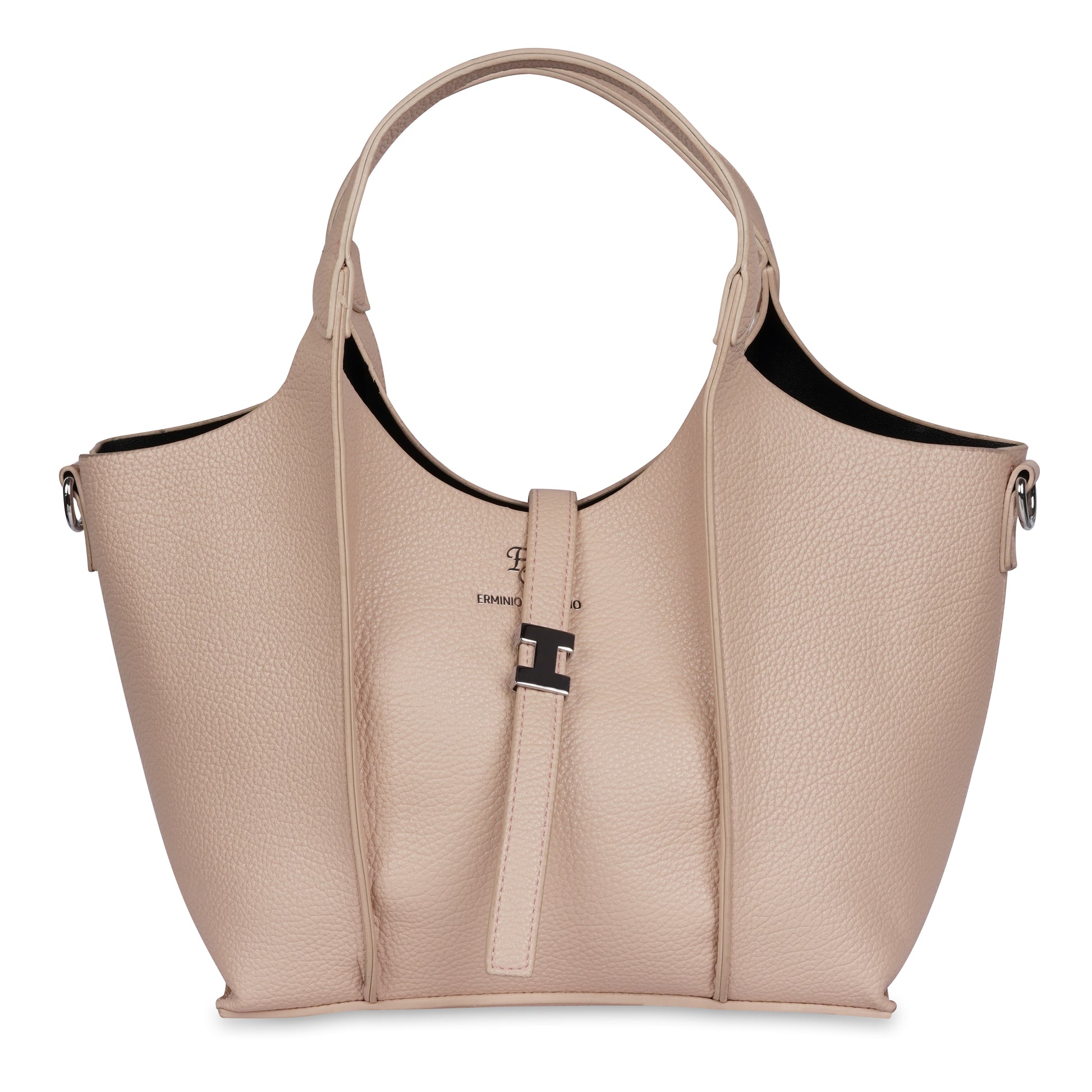 Erminio Palamino Luxury Women's Large Hobo Shoulder Handbag, Faux Leather, Casual Style with Multiple Compartments