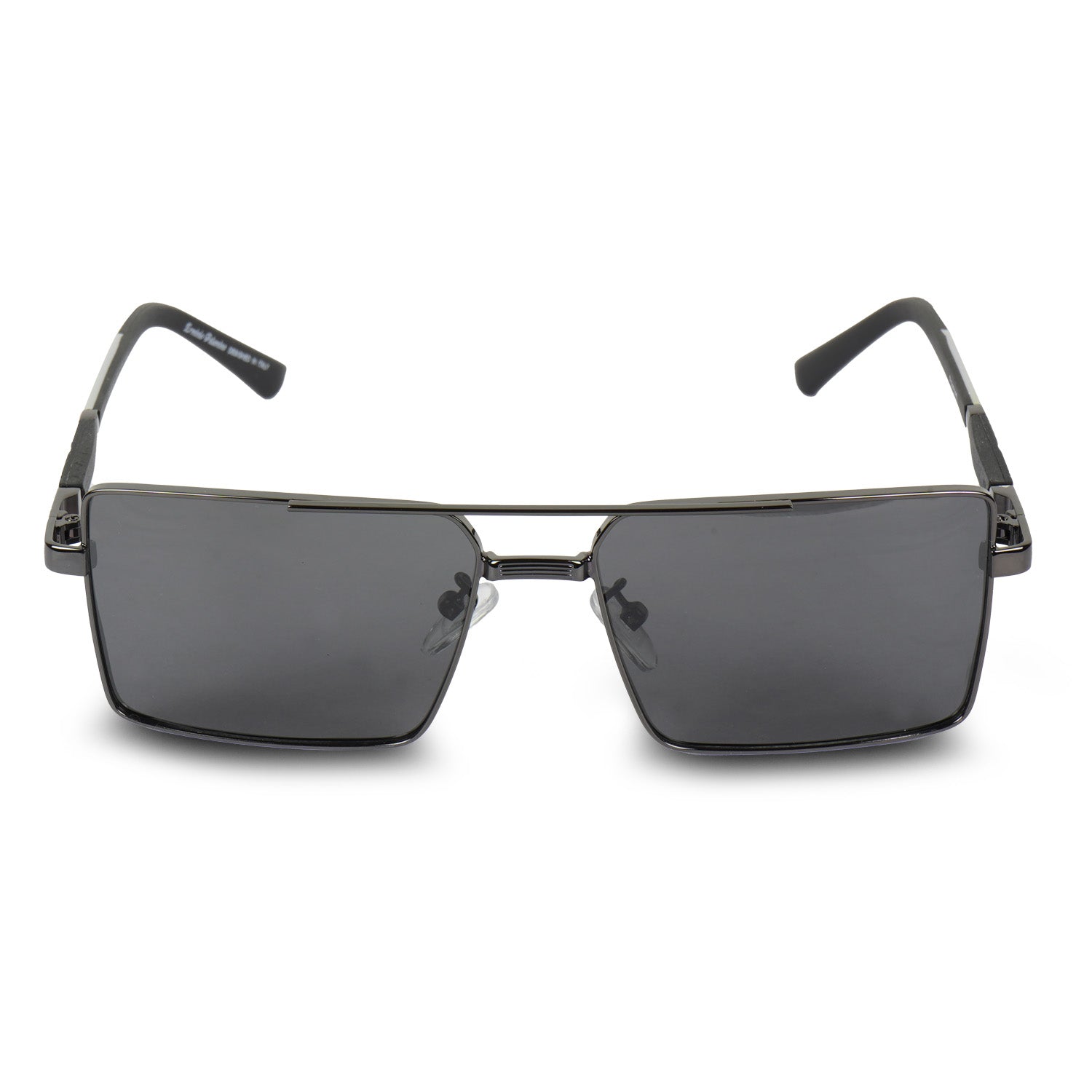 Erminio Palamino UV Protected Driving Pilot Gradient Square Metal Body Sunglasses for Men and Women (Silver Blue)