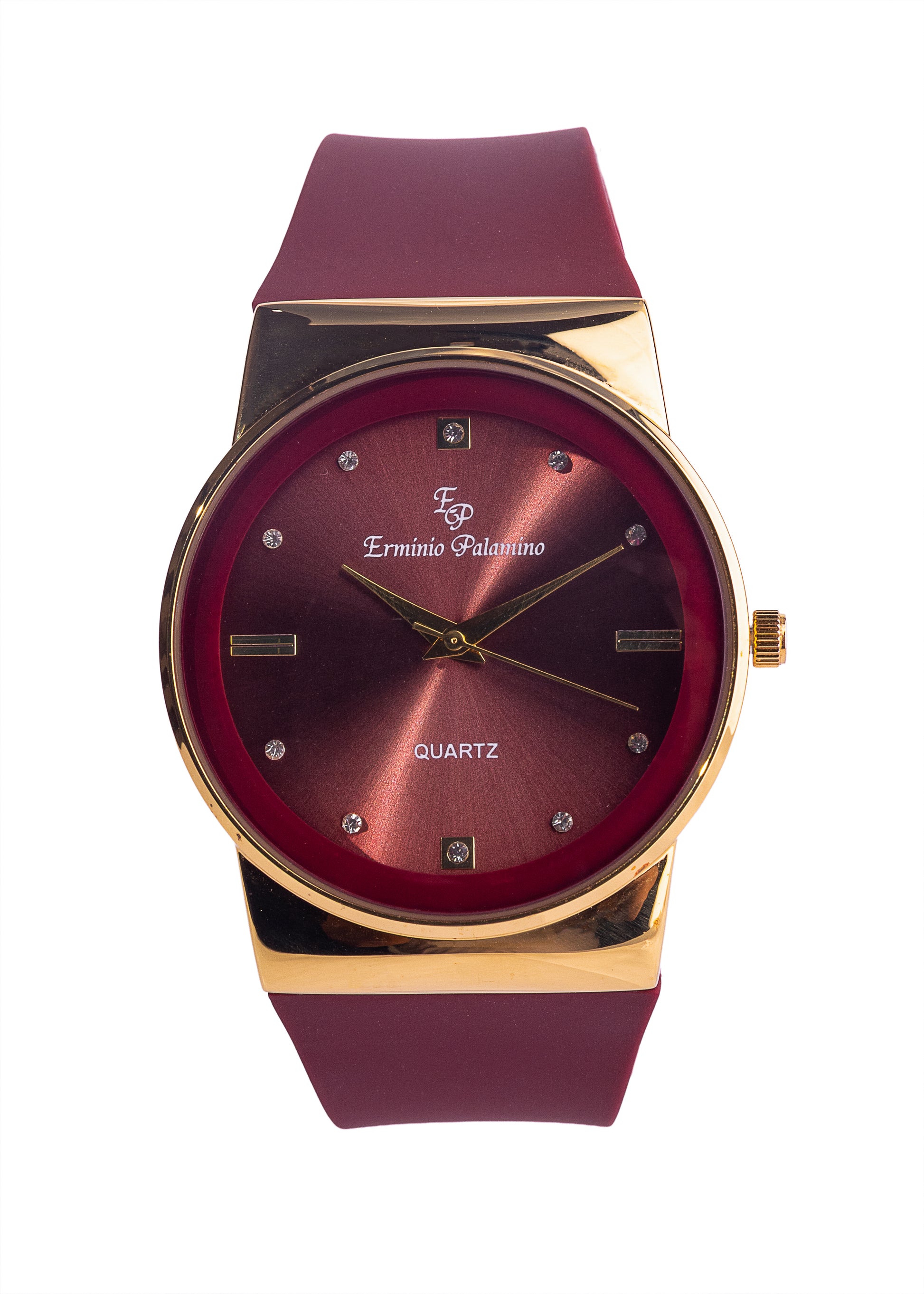 Erminio Palamino Royale Analog Watch for Women Luxury Quartz Watch with Gold Accents, Silicone Strap, Water Resistant