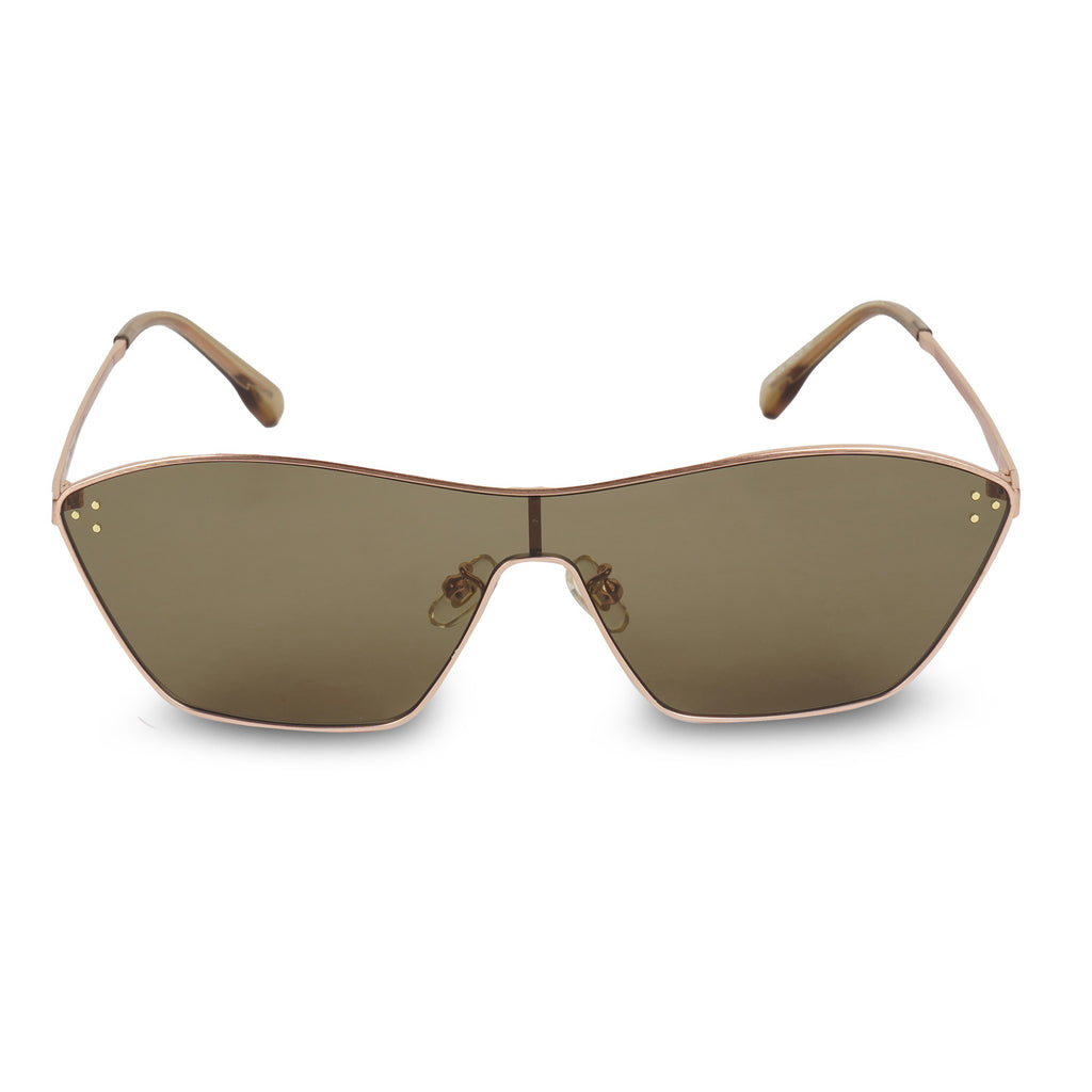 Erminio Palamino Unisex Shield Sunglasses | UV400 Protection | Metal Frame | Tinted Lens | Futuristic Designer Shades for Men & Women | Fashion Sunglasses