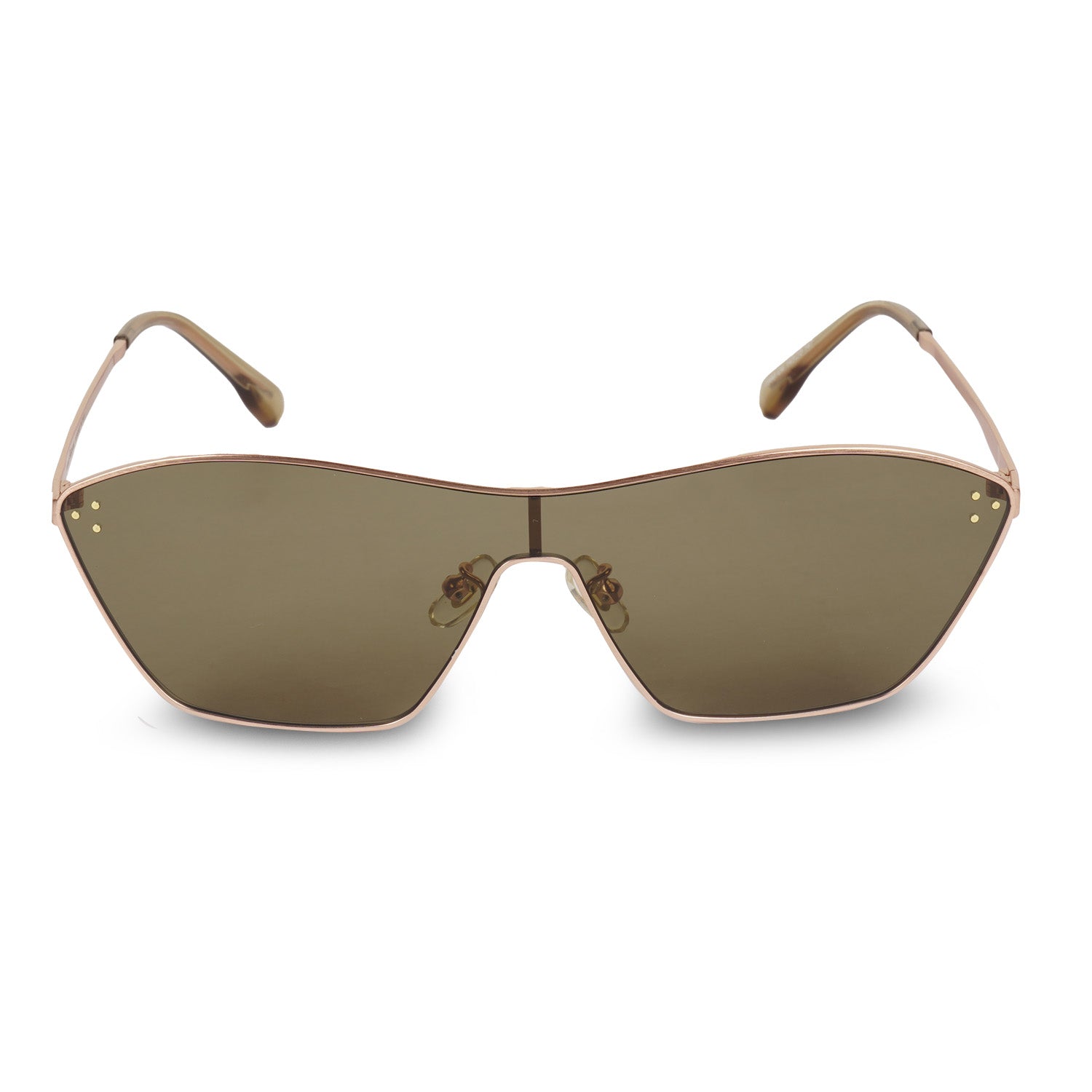 Erminio Palamino Unisex Shield Sunglasses | UV400 Protection | Metal Frame | Tinted Lens | Futuristic Designer Shades for Men & Women | Fashion Sunglasses
