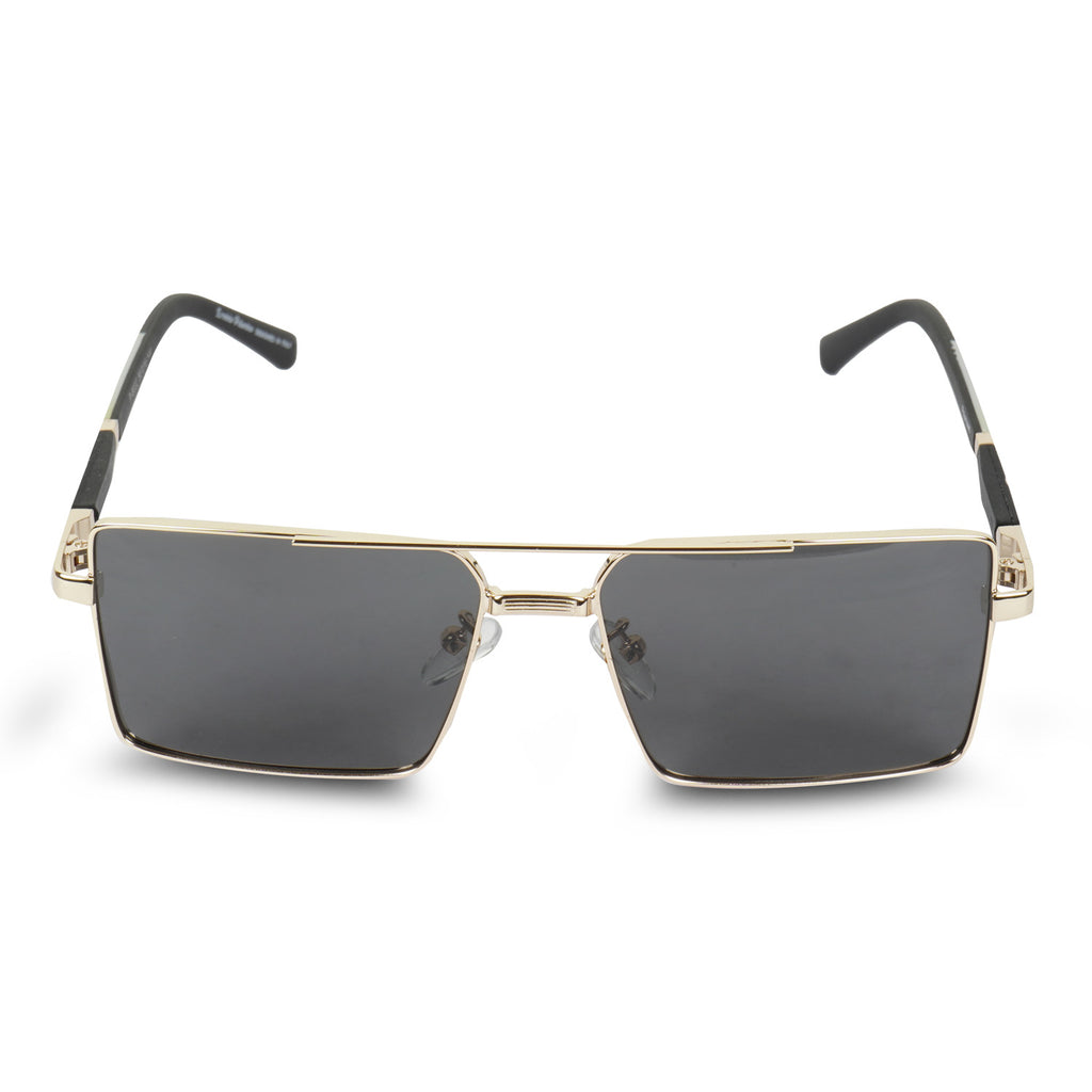 Erminio Palamino UV Protected Driving Pilot Gradient Square Metal Body Sunglasses for Men and Women (Silver Blue)