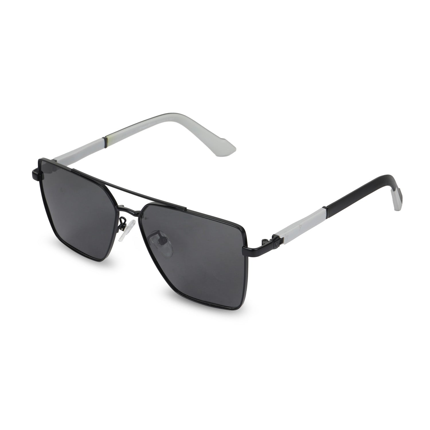 Erminio Palamino UV Protected Black Square Sunglasses for Men & Women