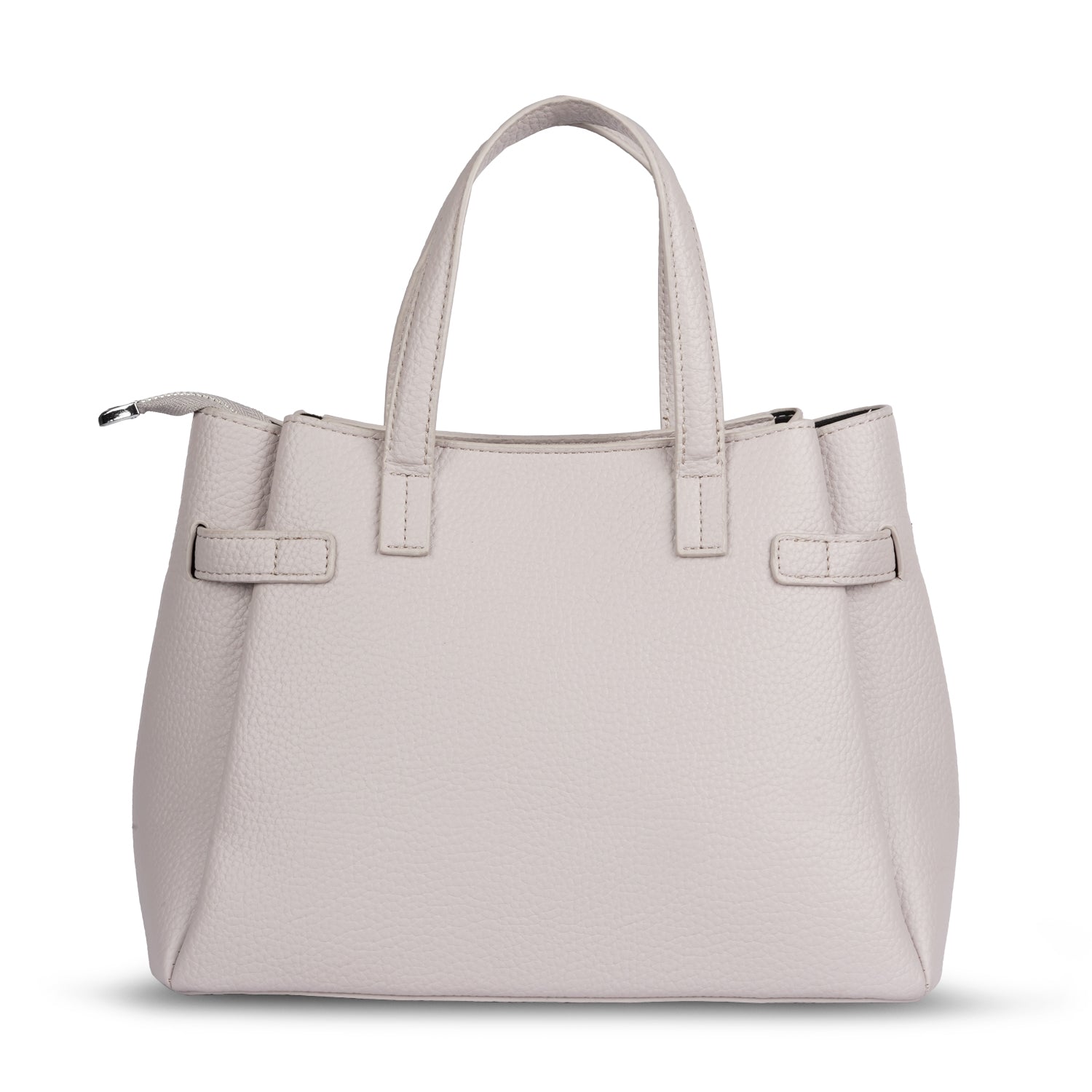 Erminio Palamino Luxury Classic PU Leather Tote Handbag, Silver Buckle Detail, Multiple Compartments