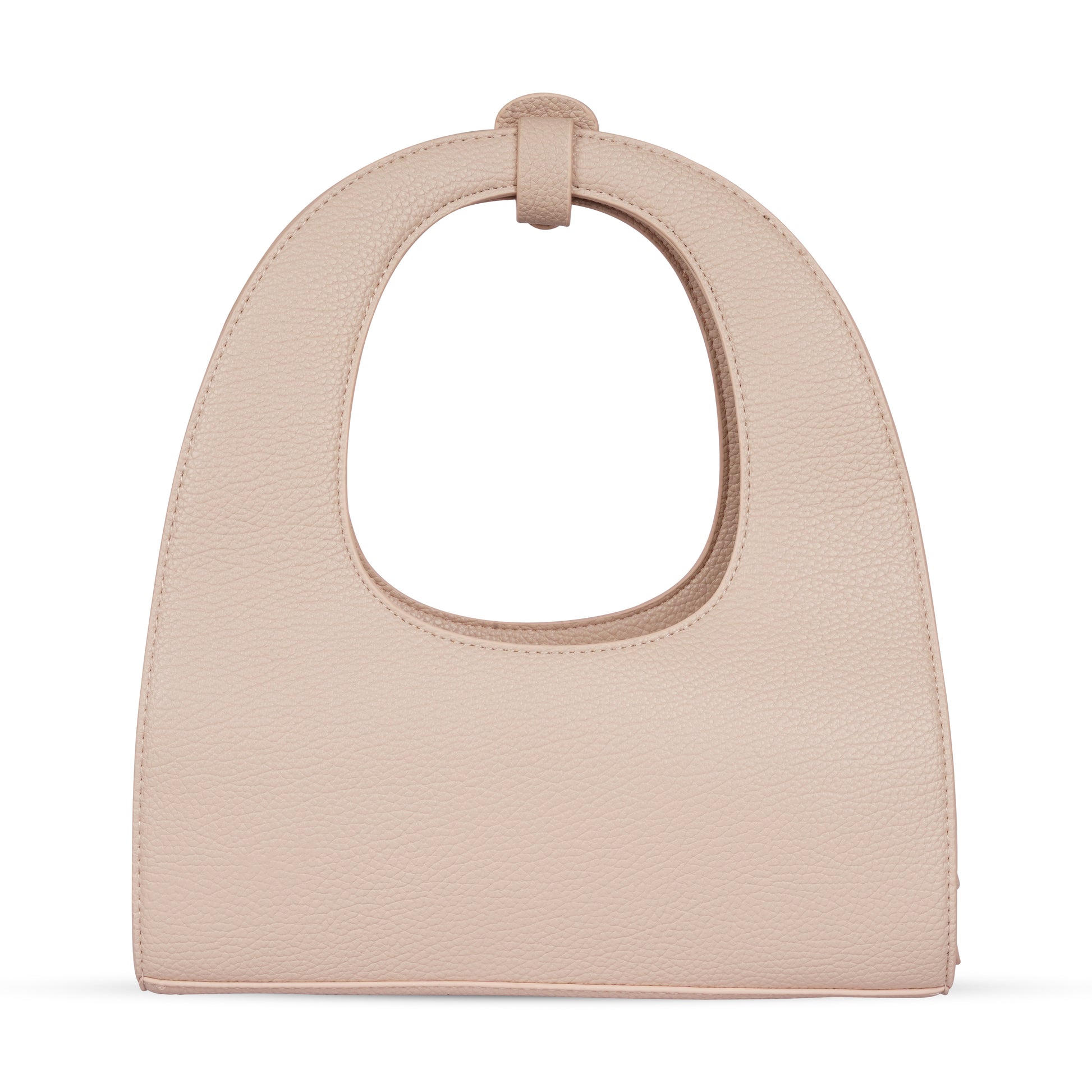 Erminio Palamino Luxury Luna Arc Top Handle Bag – Textured Vegan Leather, Top Handle Design with Zip Closure