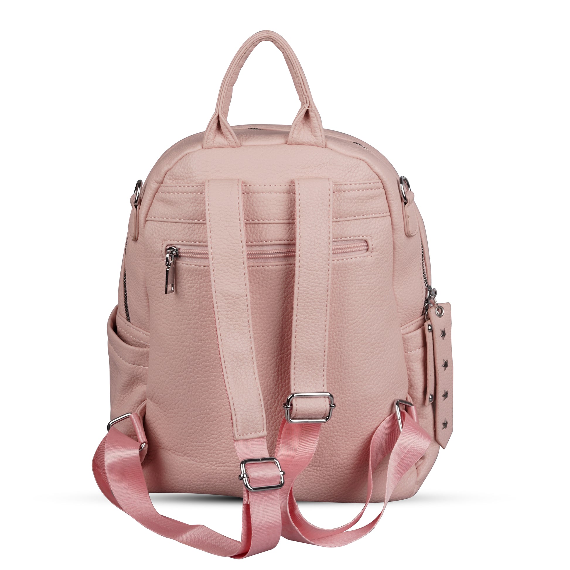 Erminio Palamino Luxury Designer PU Leather Backpack for Women/Girls, Multiple Zipper Compartments, Quilted Pattern