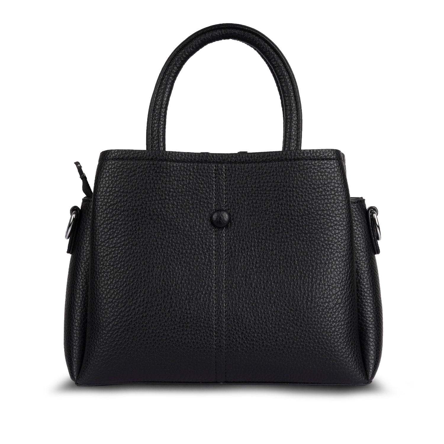 Erminio Palamino Premium Leather Handbag, Textured Tote with V-Detail, Double Handle Shoulder Bag with Zip Closure