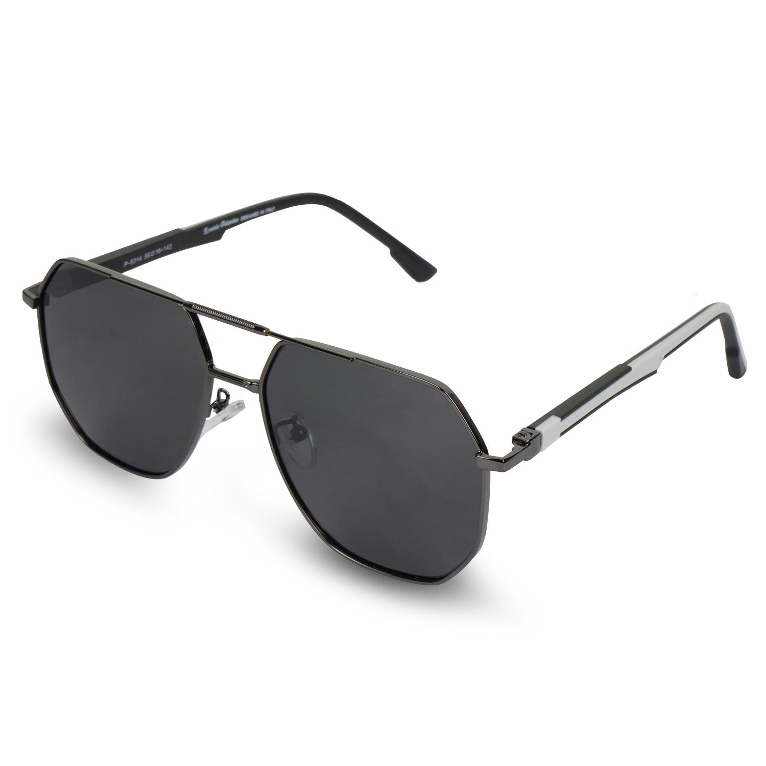 Erminio Palamino Unisex Double Bridge Aviator Sunglasses | Metal Frame | UV400 Protection | Tinted Lens | Lightweight Premium Designer Shades for Men & Women | Stylish Driving Sunglasses