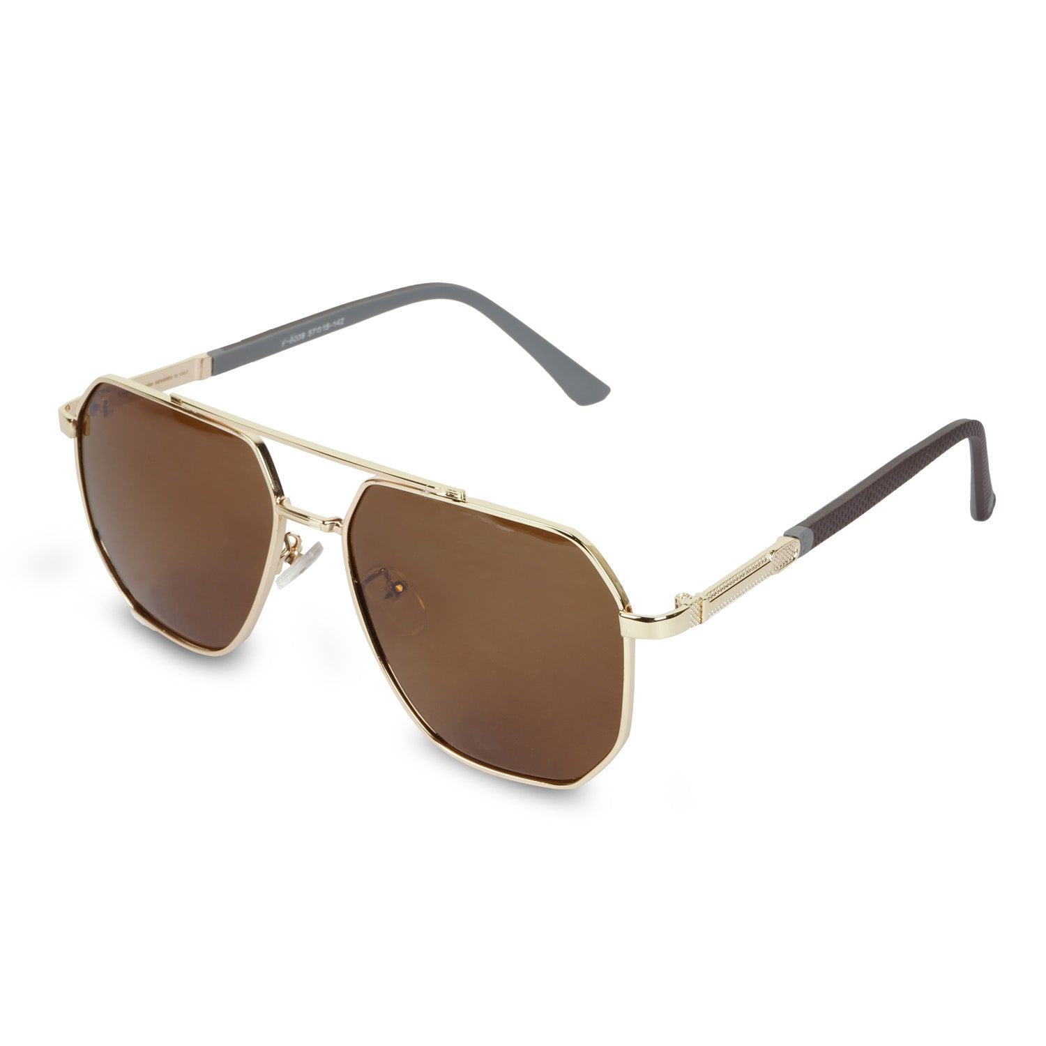 Erminio Palamino Unisex Square Aviator Sunglasses | Double Bridge Metal Frame | UV400 Protection, Lightweight Designer Shades for Men & Women | Stylish Sunglasses