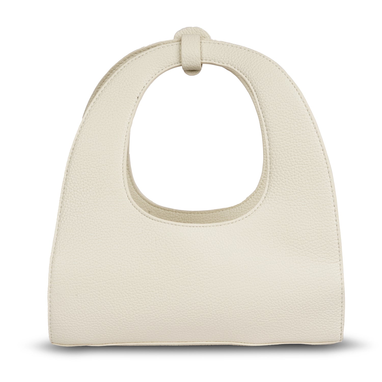 Erminio Palamino Luxury Luna Arc Top Handle Bag – Textured Vegan Leather, Top Handle Design with Zip Closure
