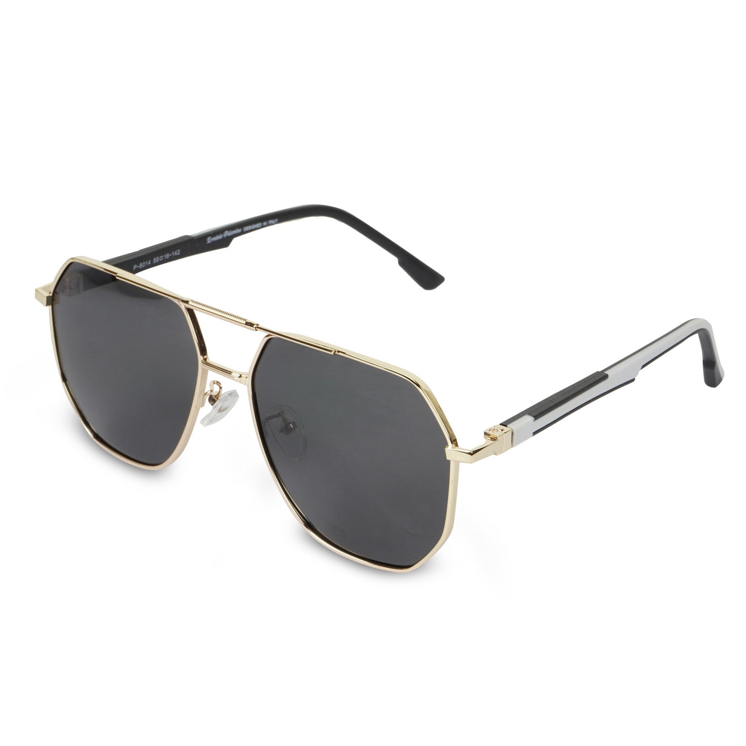 Erminio Palamino Unisex Double Bridge Aviator Sunglasses | Metal Frame | UV400 Protection | Tinted Lens | Lightweight Premium Designer Shades for Men & Women | Stylish Driving Sunglasses