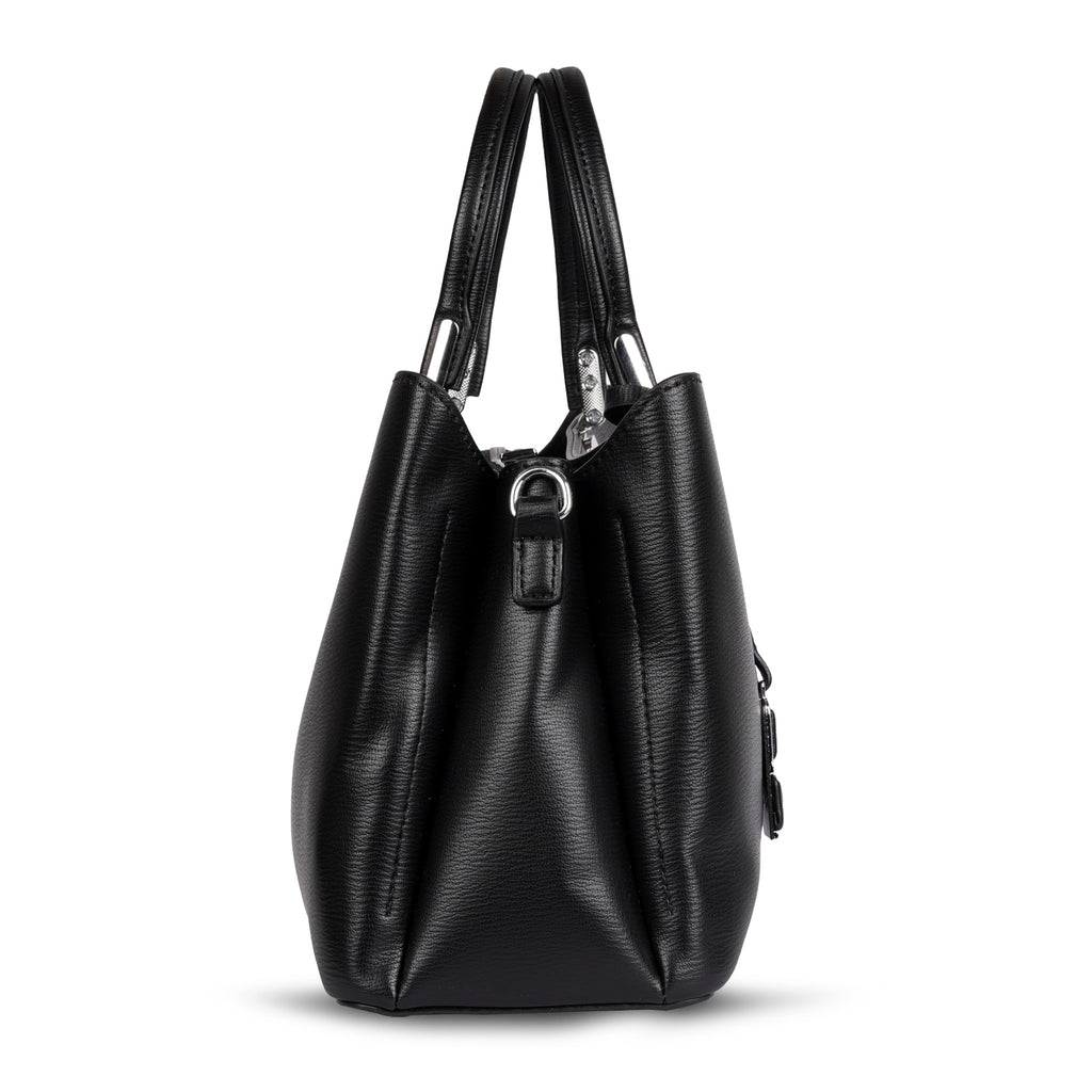 Erminio Palamino Designer PU Leather Handbag, Women's Tote with Double Handles, Spacious Interior with Zip Compartments