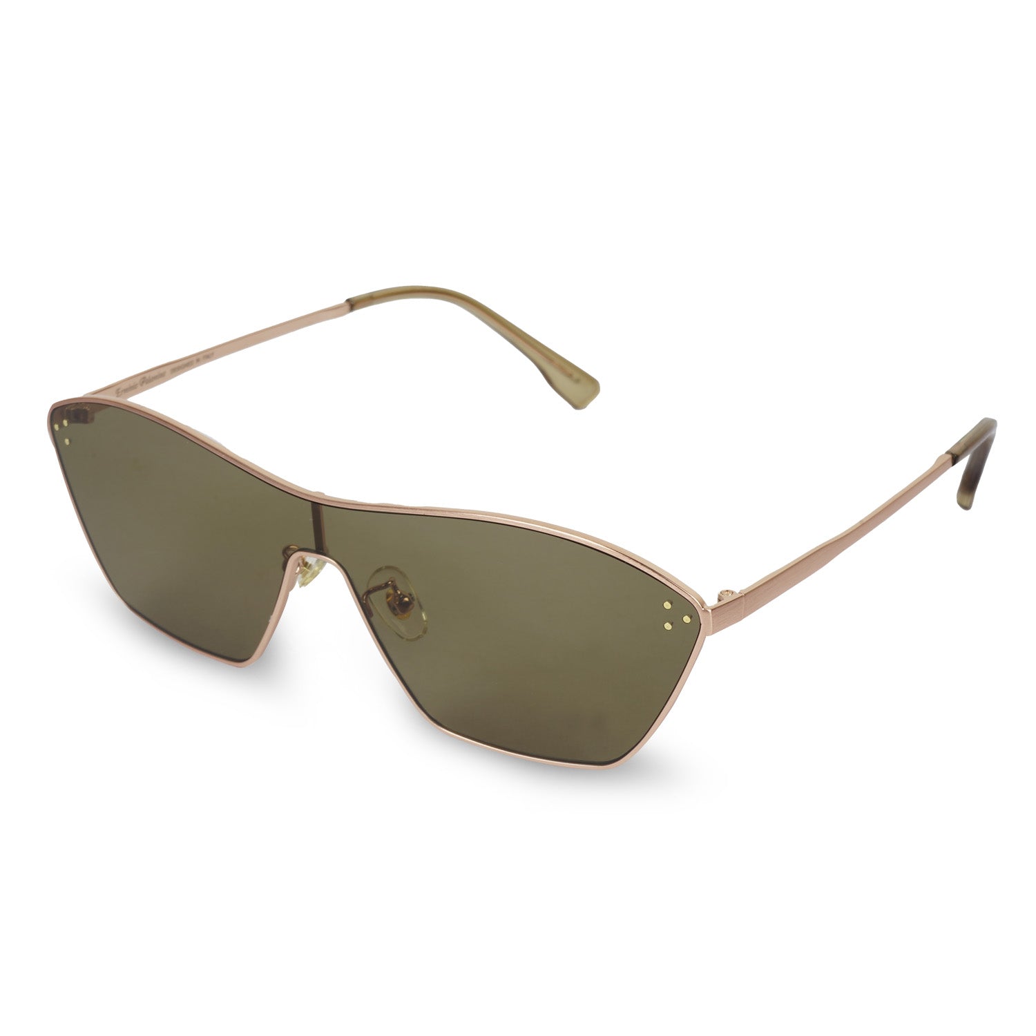 Erminio Palamino Unisex Shield Sunglasses | UV400 Protection | Metal Frame | Tinted Lens | Futuristic Designer Shades for Men & Women | Fashion Sunglasses