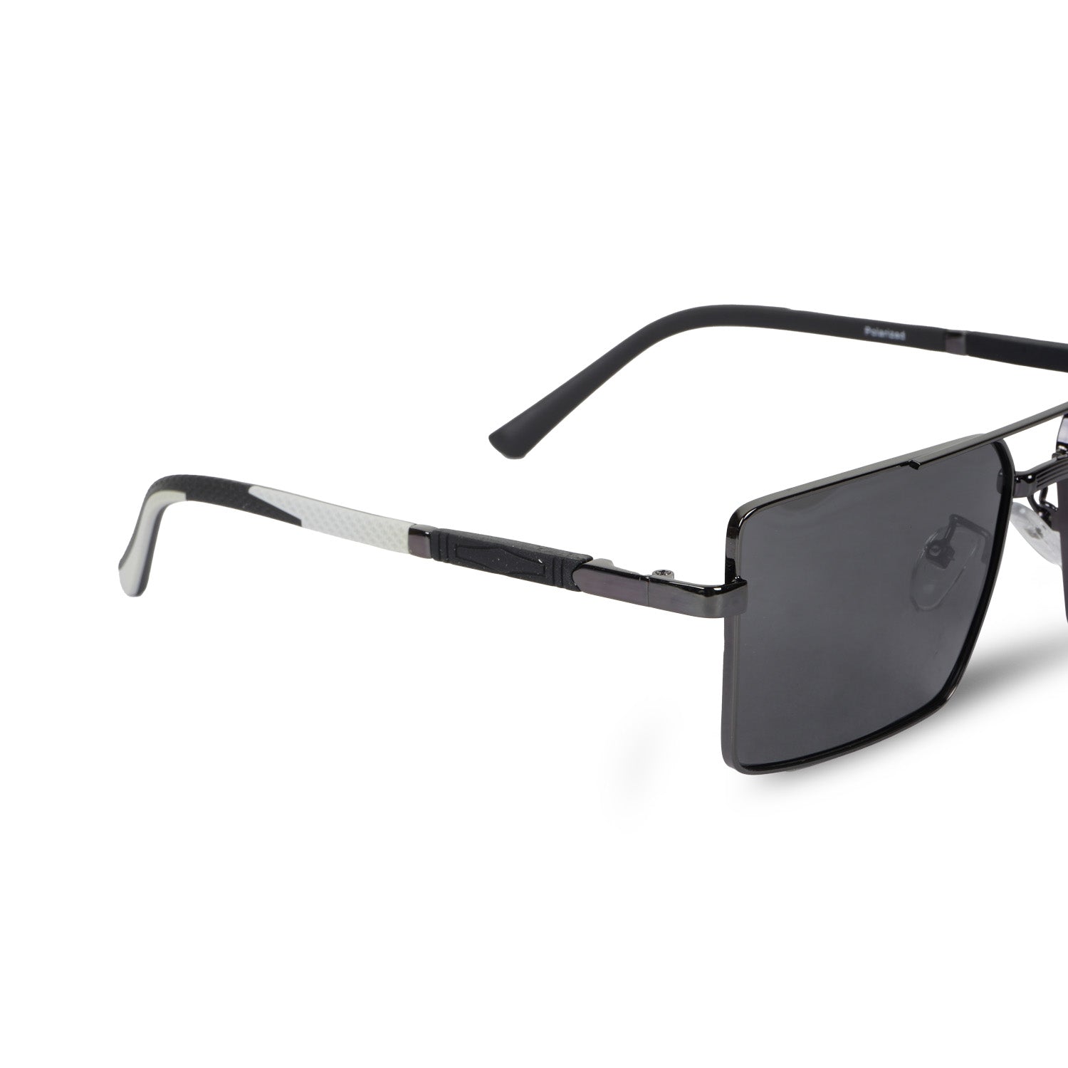 Erminio Palamino UV Protected Driving Pilot Gradient Square Metal Body Sunglasses for Men and Women (Silver Blue)