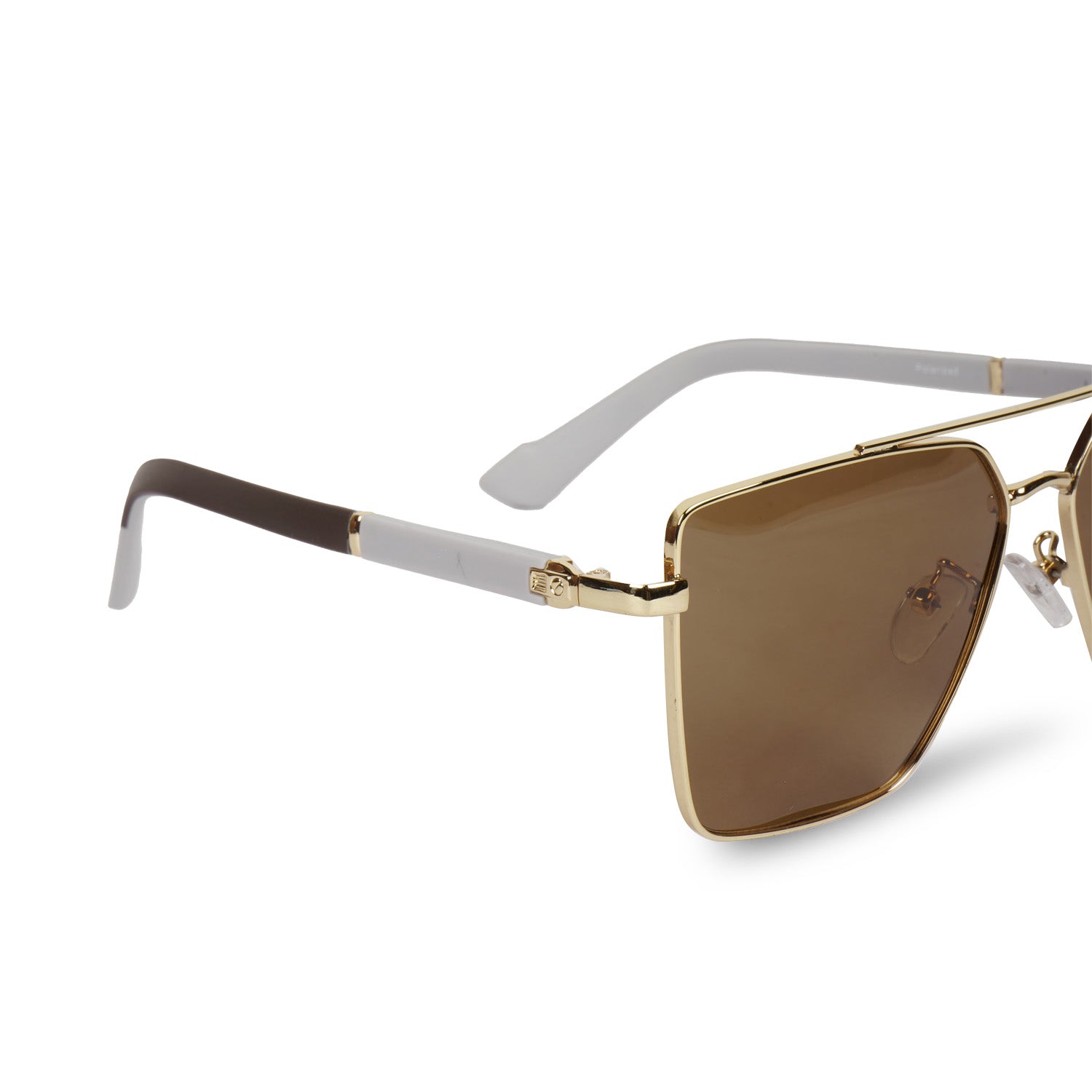 Erminio Palamino UV Protected Black Square Sunglasses for Men & Women