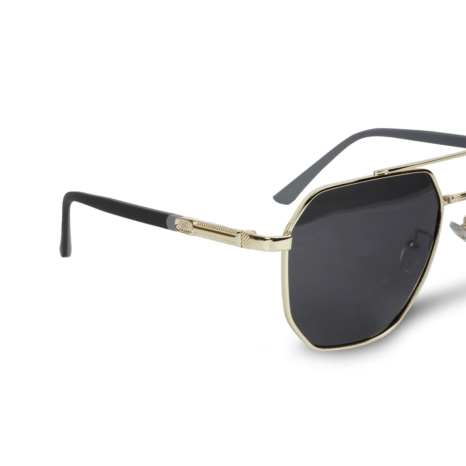 Erminio Palamino Unisex Square Aviator Sunglasses | Double Bridge Metal Frame | UV400 Protection, Lightweight Designer Shades for Men & Women | Stylish Sunglasses