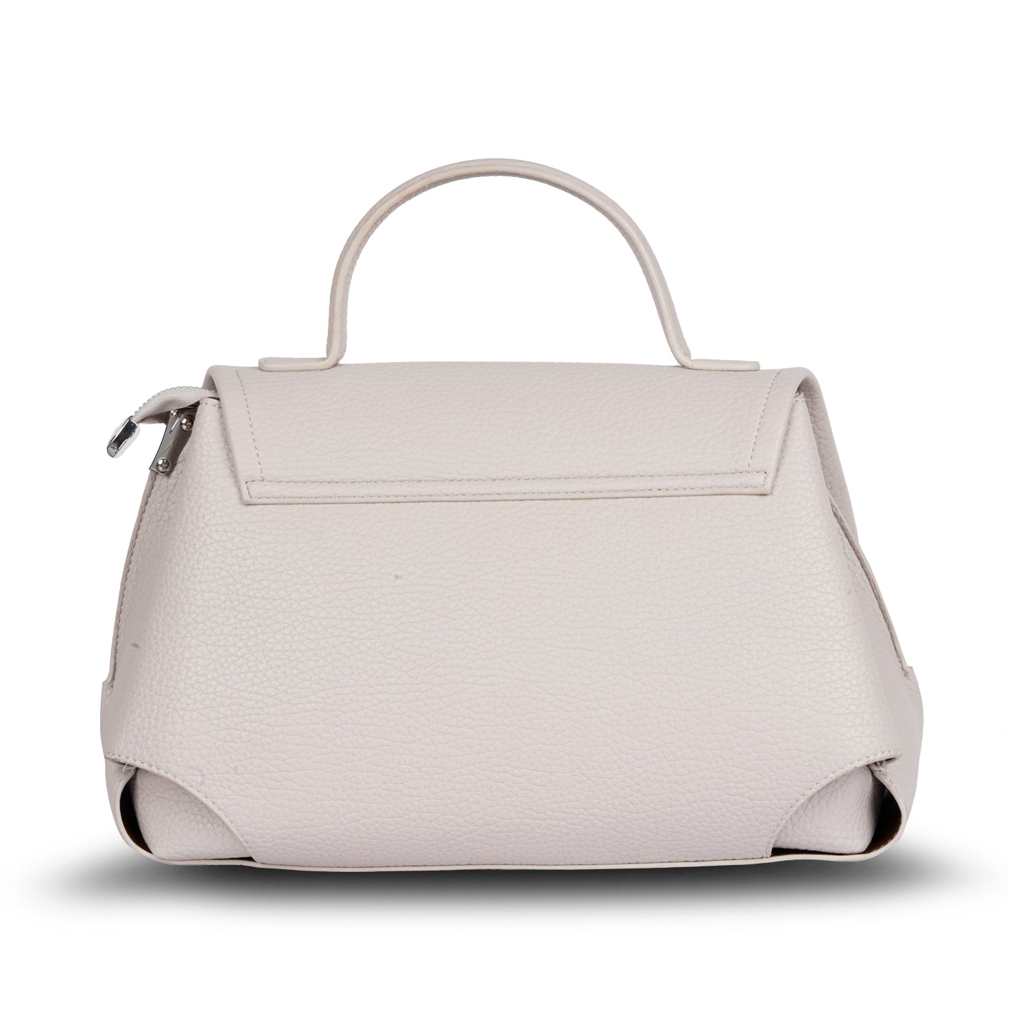 Erminio Palamino Luxury Belle Flap Top Handle Satchel – Elegant Pebbled Vegan Leather Handbag for Women