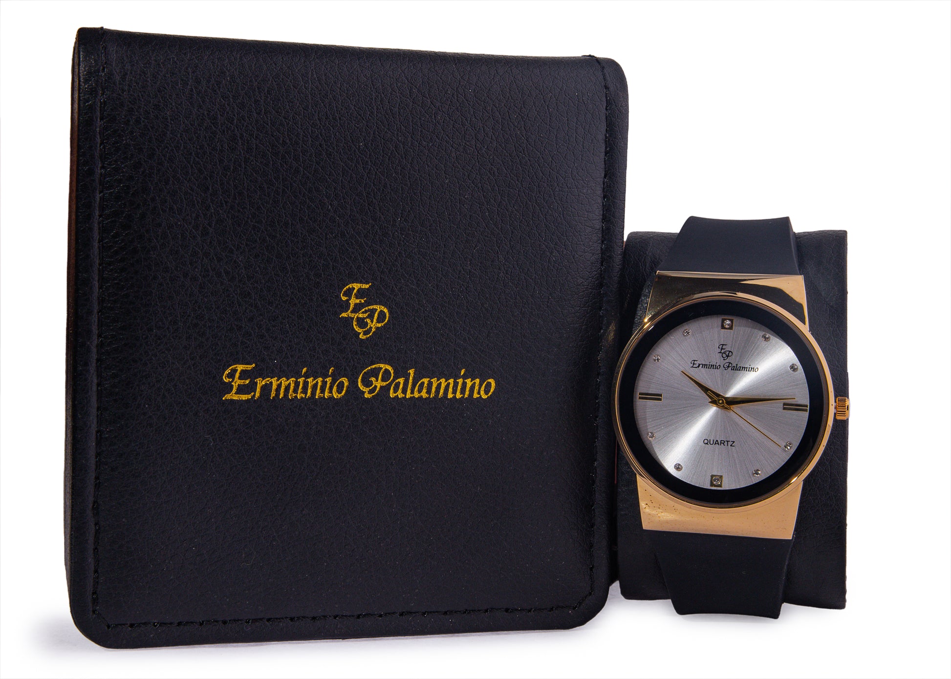 Erminio Palamino Royale Analog Watch for Women Luxury Quartz Watch with Gold Accents, Silicone Strap, Water Resistant