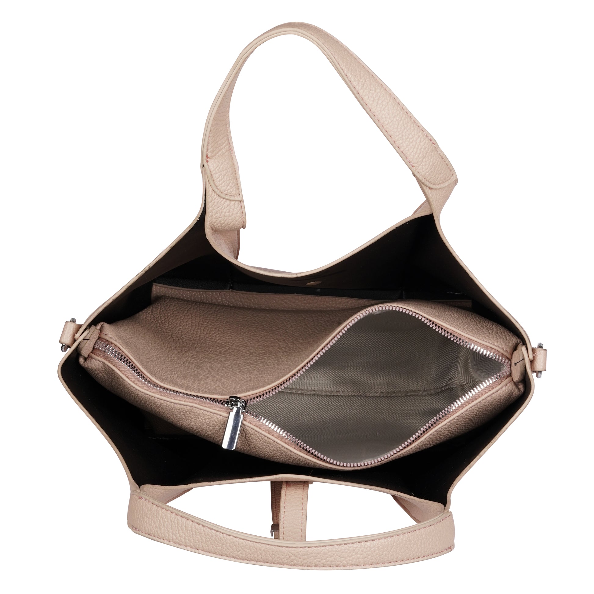 Erminio Palamino Luxury Women's Large Hobo Shoulder Handbag, Faux Leather, Casual Style with Multiple Compartments