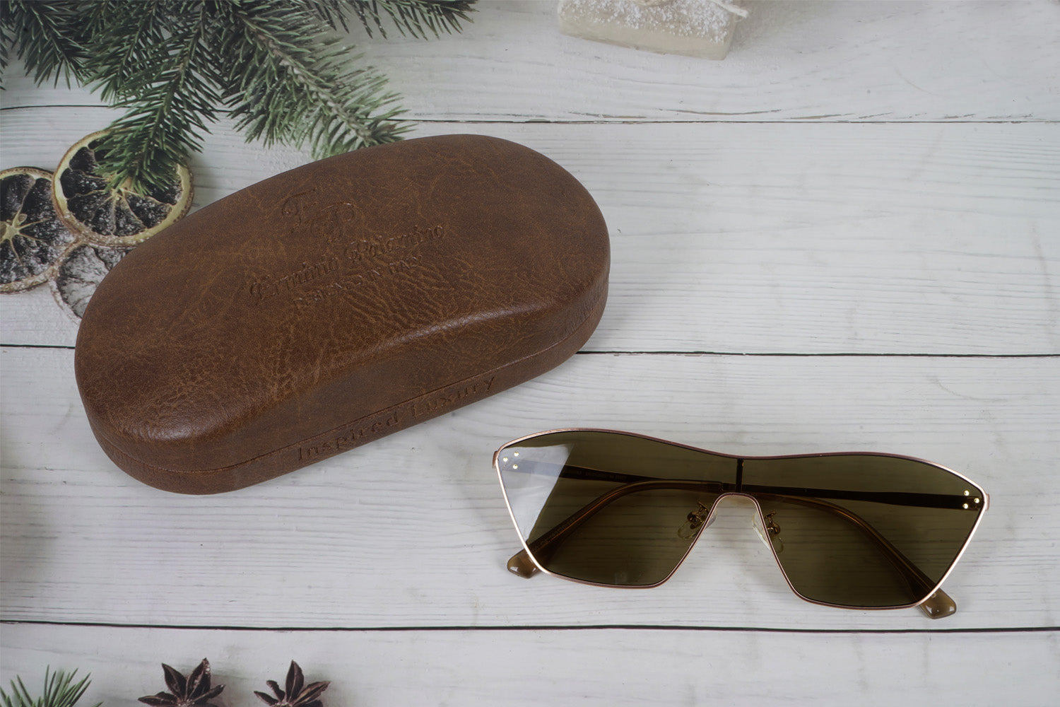 Erminio Palamino Unisex Shield Sunglasses | UV400 Protection | Metal Frame | Tinted Lens | Futuristic Designer Shades for Men & Women | Fashion Sunglasses