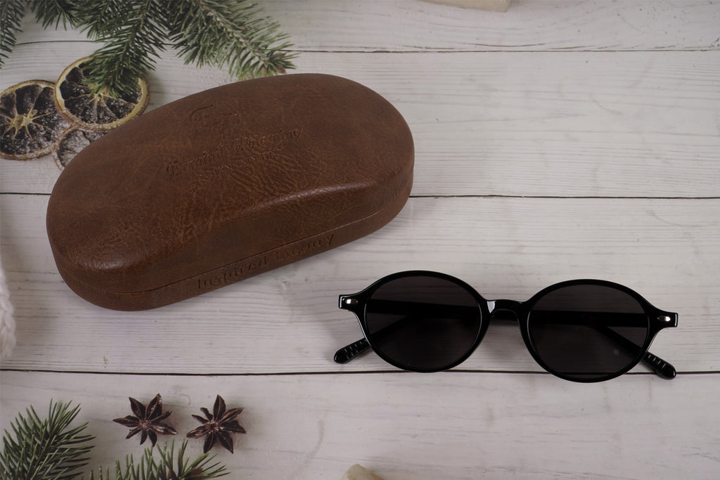 Erminio Palamino Retro Oval Sunglasses for Men & Women 90s Narrow Round Lightweight Shades