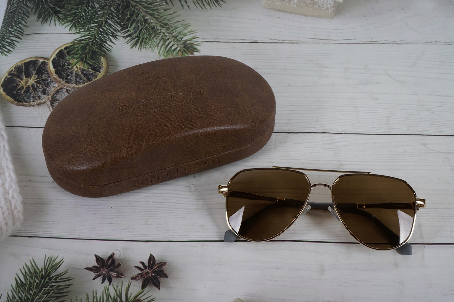 Erminio Palamino Unisex Aviator Sunglasses Lightweight Premium Designer Shades for Men & Women | UV400 Protection