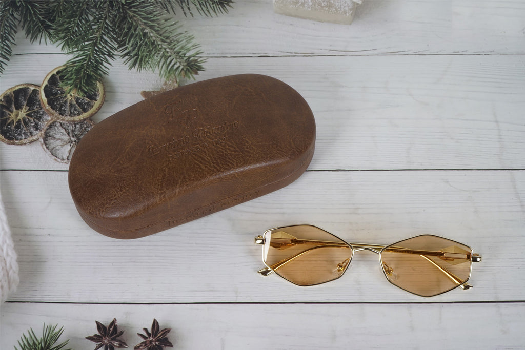 Erminio Palamino Unisex Sunglasses, Metal Frame, UV400 Protection, Polarized Tinted Lens, Rectangular, Lightweight, Fashion Shades