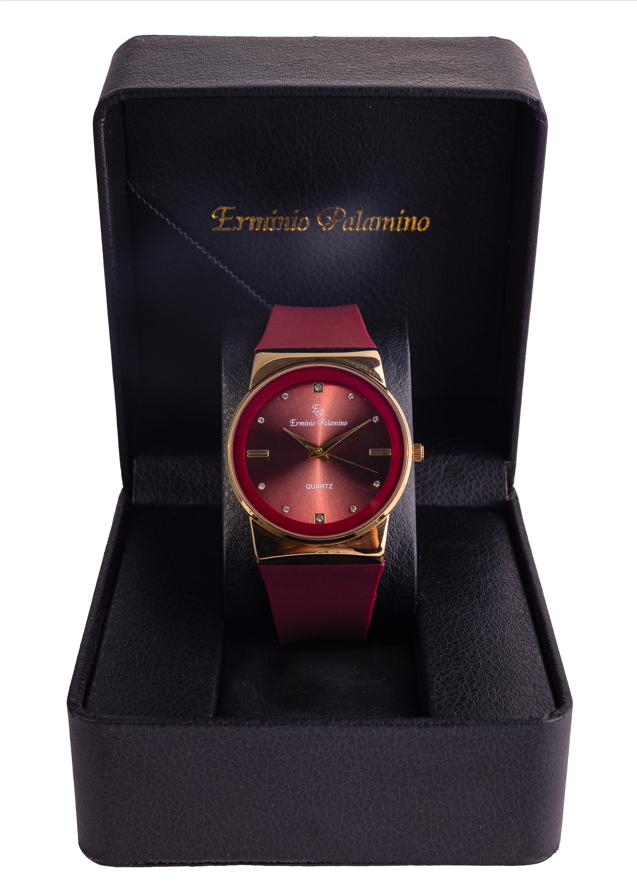 Erminio Palamino Royale Analog Watch for Women Luxury Quartz Watch with Gold Accents, Silicone Strap, Water Resistant