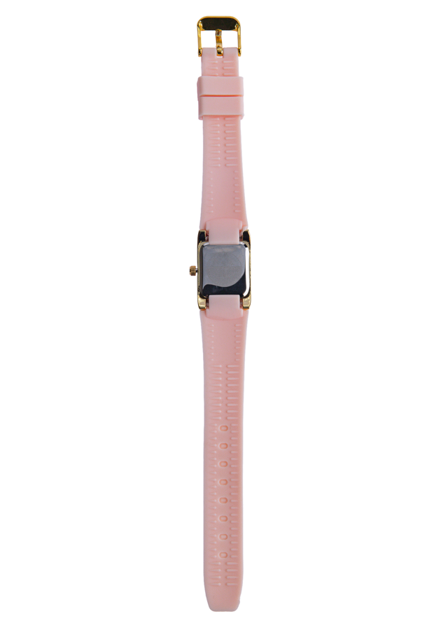 Erminio Palamino Ladies Luxury Quartz Watch, Gold-Tone Crystal Embellished, Vintage Square, Silicone Strap, Water Resistant