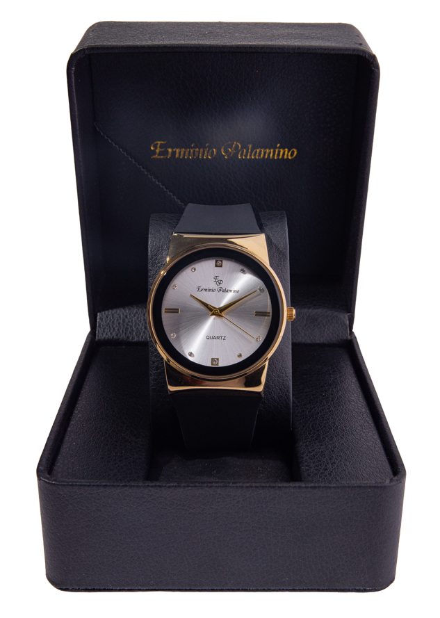 Erminio Palamino Royale Analog Watch for Women Luxury Quartz Watch with Gold Accents, Silicone Strap, Water Resistant